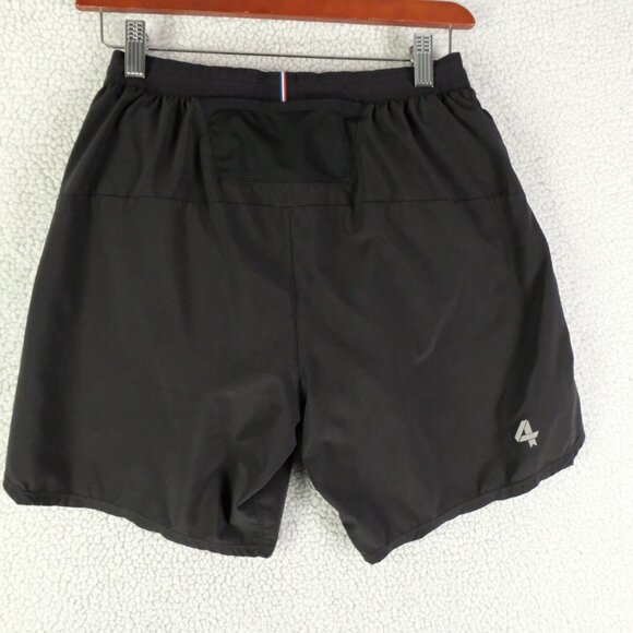 Fourlaps Shorts Mens Small Black Lined Athletic Running Stretch Drawstring - Picture 4 of 10